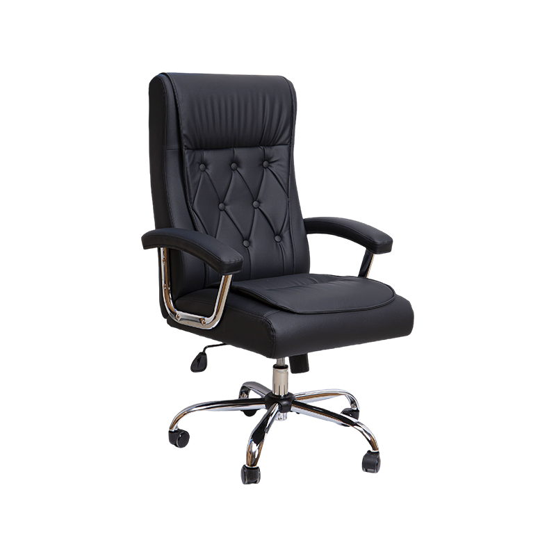 Classic Black Multi-angle Justerbar PU Leather kontorstol